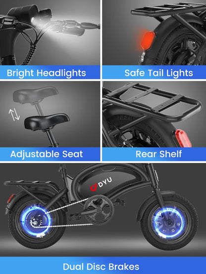 DYU D3F-MINI Electric Bicycle Peak 500W Motor