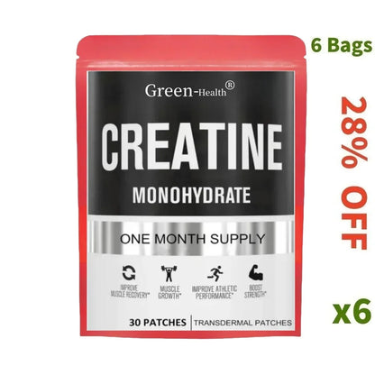 Creatine Monohydrate Transdermal Patches for Muscle Growth,