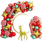 Christmas crutches, candy, golden deer, balloon decoration