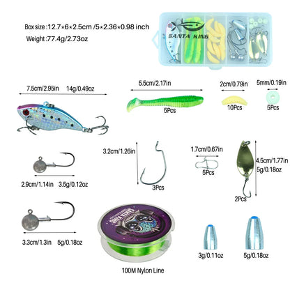 1.8m 2.1M Fishing Rod and Reel Line Lure Set Carbon