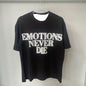 New Summer Letter Rhinestone Short Sleeve Black Men's T-Shirt