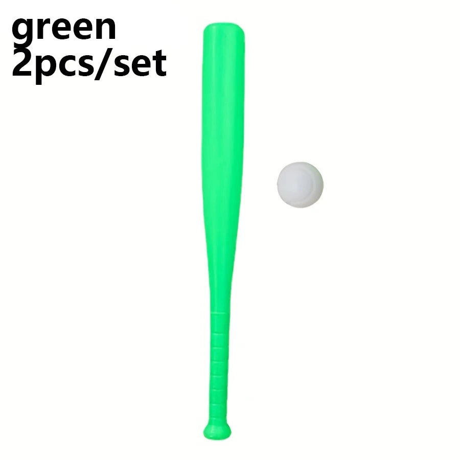 2/4pcs Lightweight Plastic Baseball Bat with Ball Set