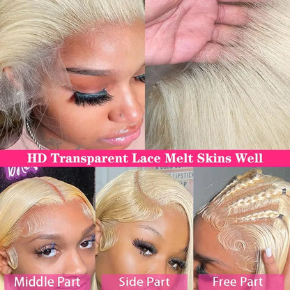 30 40 Inch 13x6 Lace Frontal Wig 613 Blonde Body Wave 13x4 Lace