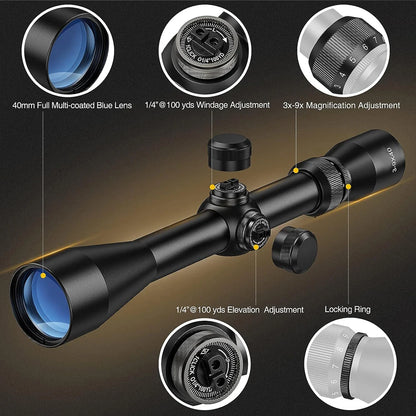 3-9X40 Hunting Deer Air Rifle Scope Wire