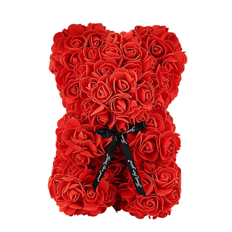 2025 New Artificial Flower Eternal Rose Teddy BeaR