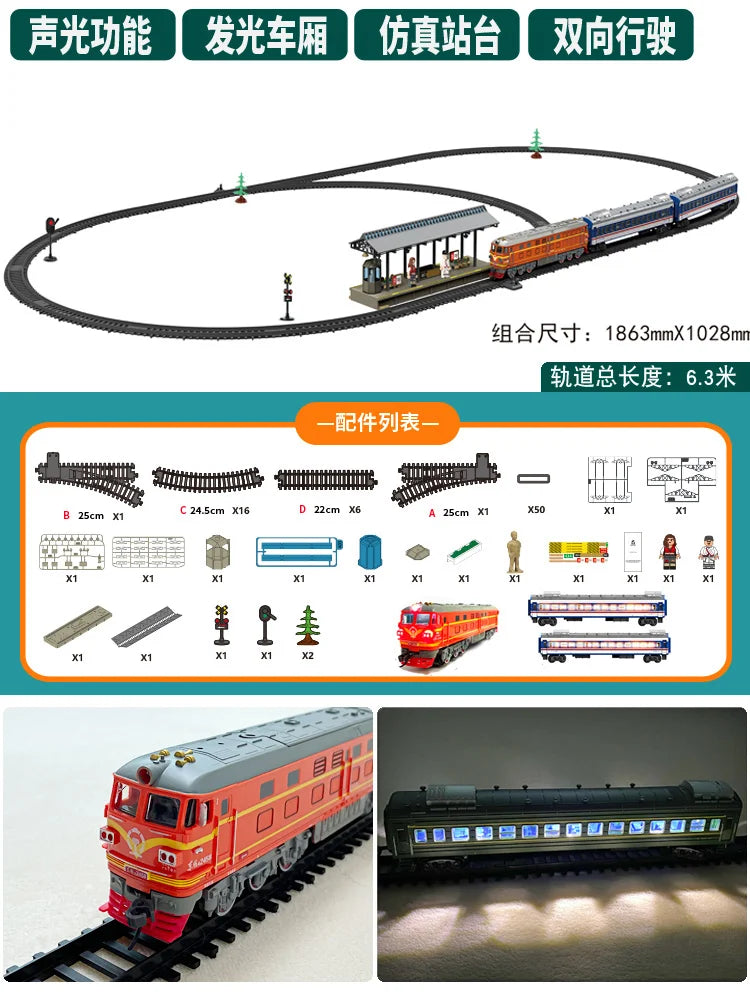Add Water and Spray Smoke Train Model Steam Locomotive Alloy