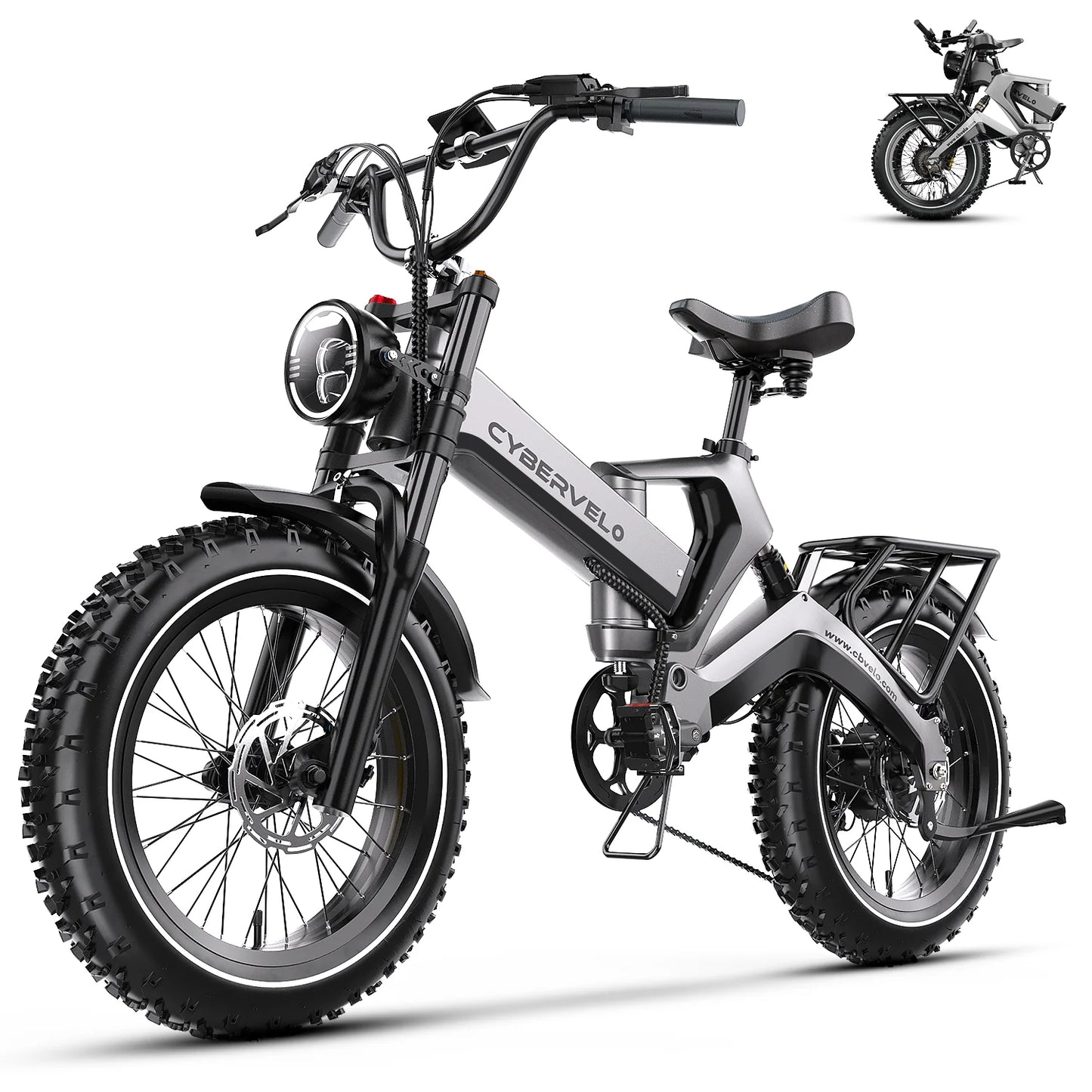 Cybervelo EK6 Peak 2000W Folding Electric Bike for Adults,