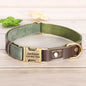Free Custom PU Leather Dog Collar Engraved Dog Collars