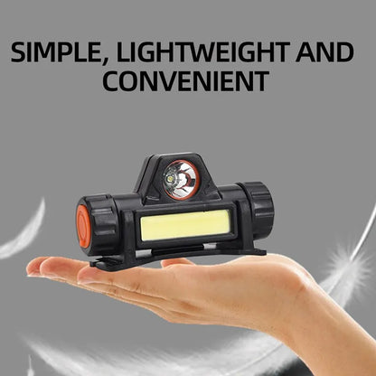 Rechargeable COB LED USB Headlamp Strong Magnetic