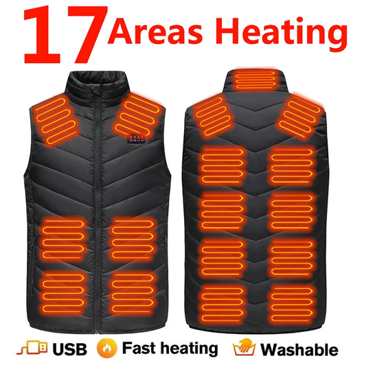 17/13/9 Areas Usb Heated Jacket Men Women Electric