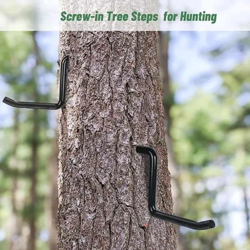 Screw in Tree Climbing Steps 4 Inch Non-Slip Rolling
