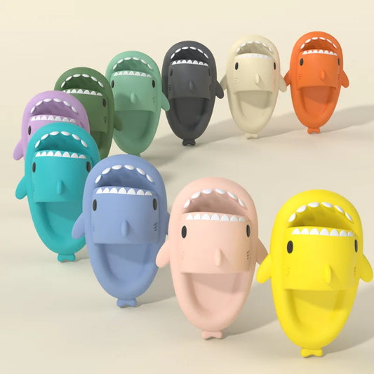 Men Shark Slippers Summer Women Slides Home Bathroom Flip