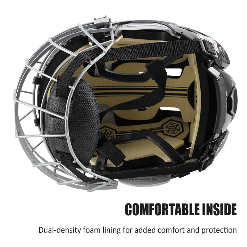 Ice Hockey Helmet Tactical Sports Rugby Adjustable Hockey