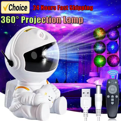 Star Projector Galaxy Night Light Astronaut