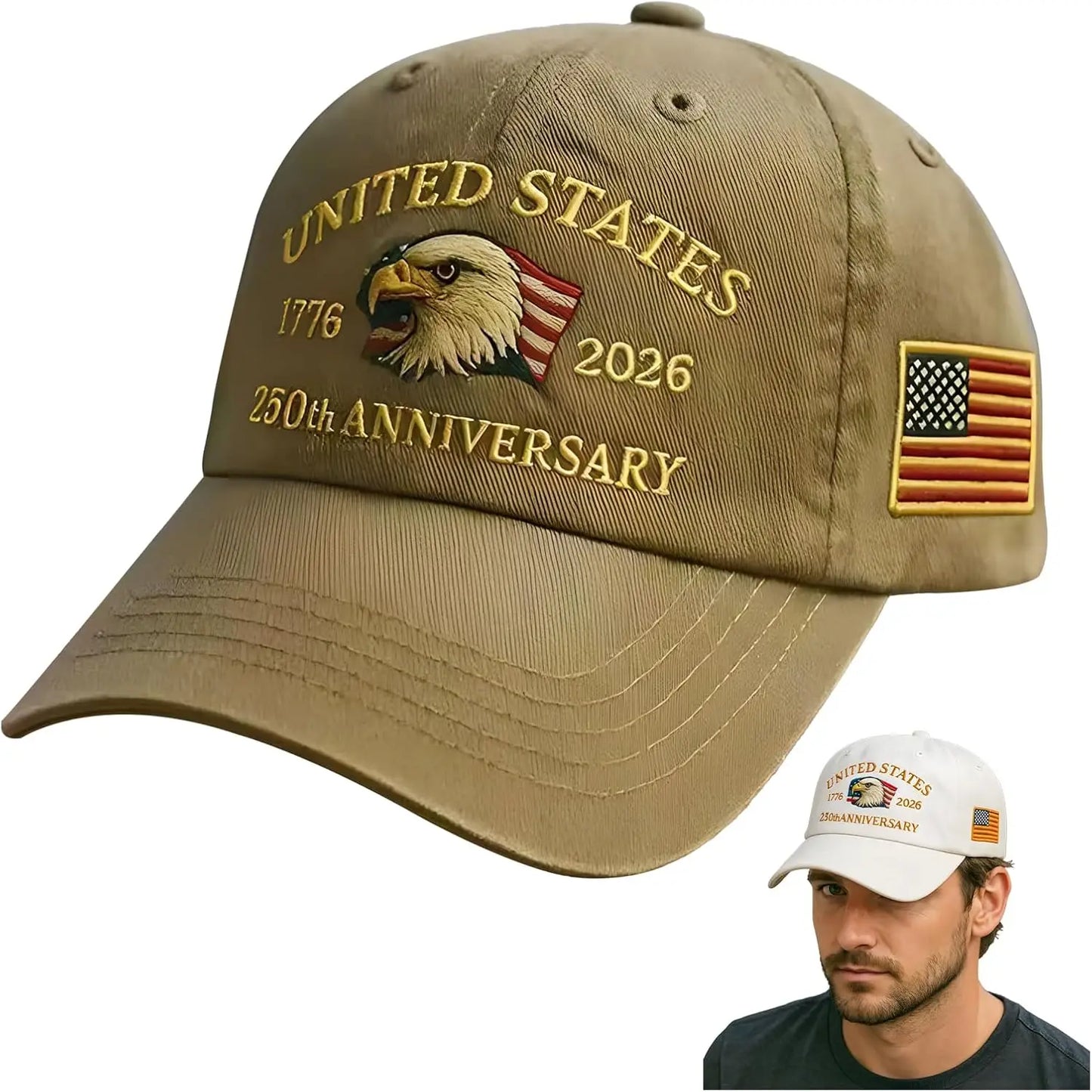 United States 250th Anniversary Baseball Cap - Eagle