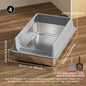 Stainless Steel Litter Box, Semi-enclosed Splash-proof And Leak-proof