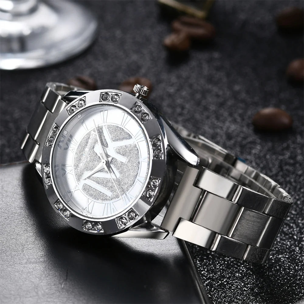 Luxury Women's Watch Fashion 2025 Diamonds TVK Quartz Watch