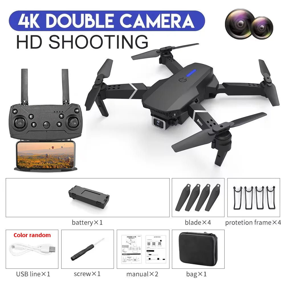 KDBFA 2024 New E88 Pro WIFI FPV Drone Wide Angle