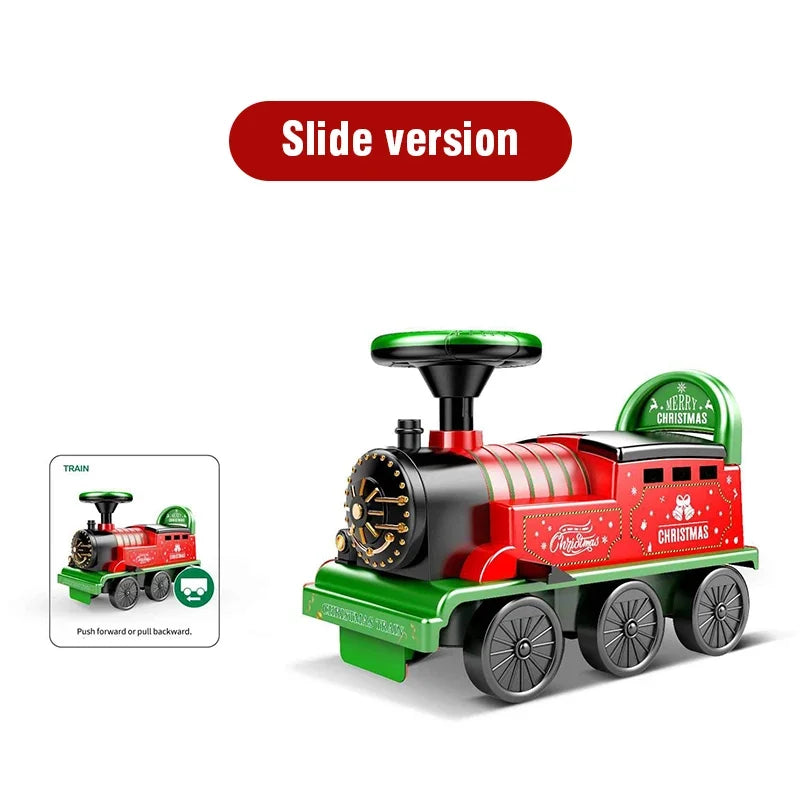 Ride-On Train with Track Children Toy Train with Lights Sounds