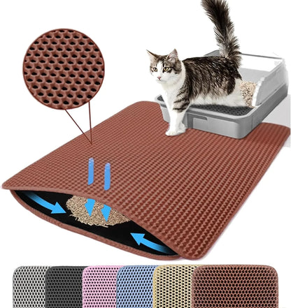 Cat Litter Mat Double Layer Pet Non Slip Big Pet Litter Box