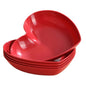 5/10Pcs Multi-Purpose Plastic Red Love Plate Heart-shaped Creative Love Fruit Plate Durable Reusable Snack Love Tray Cake Plate