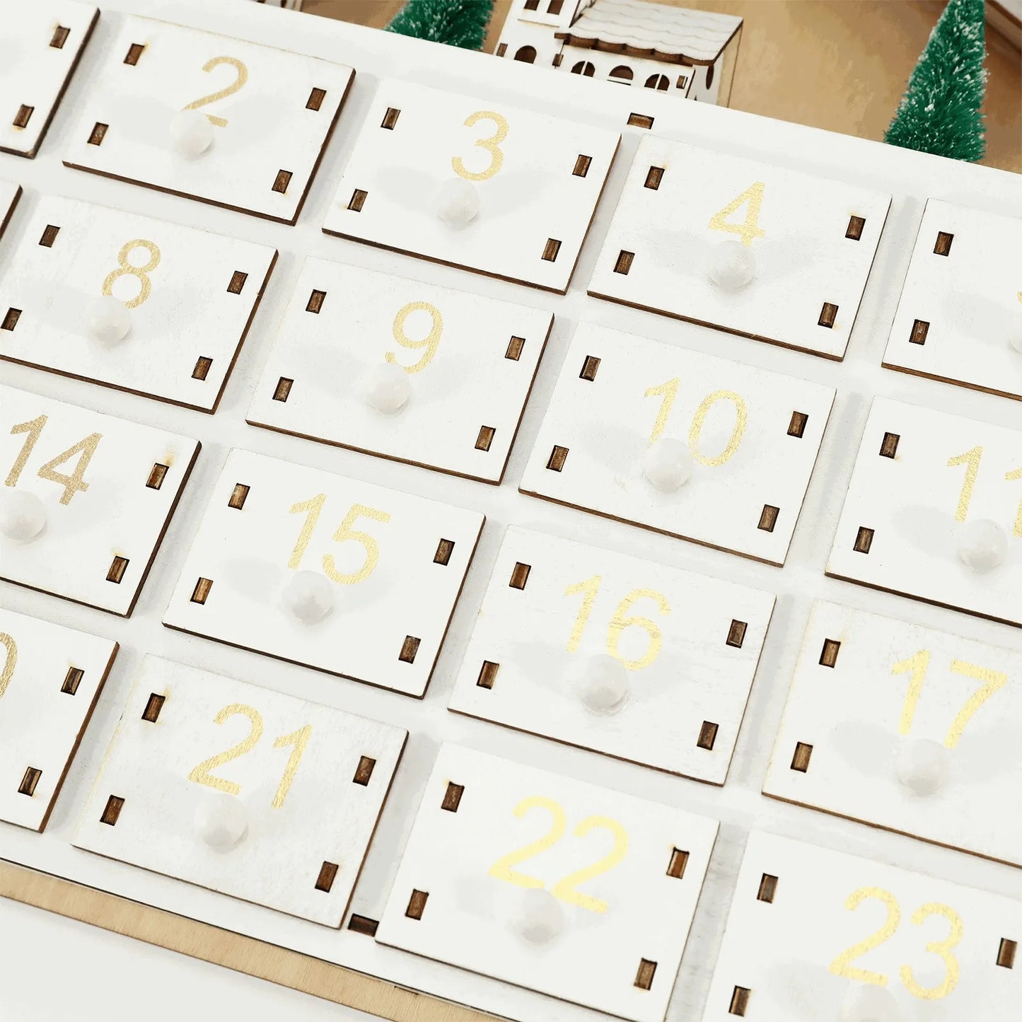 Christmas White 24 Day Countdown Calendar Christmas