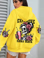 Expensive Talks Back Funny Printing Womens Hoodie Loose Multicolor