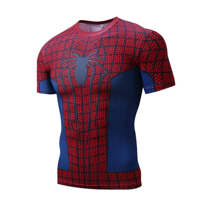Marvel T Shirt Avengers Spiderman Iron Man Black