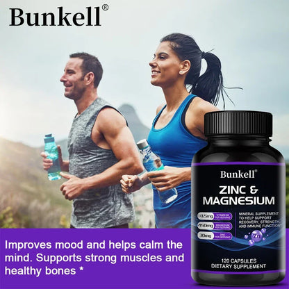 Zinc + Magnesium Supplement, Strong Bones, Teeth,