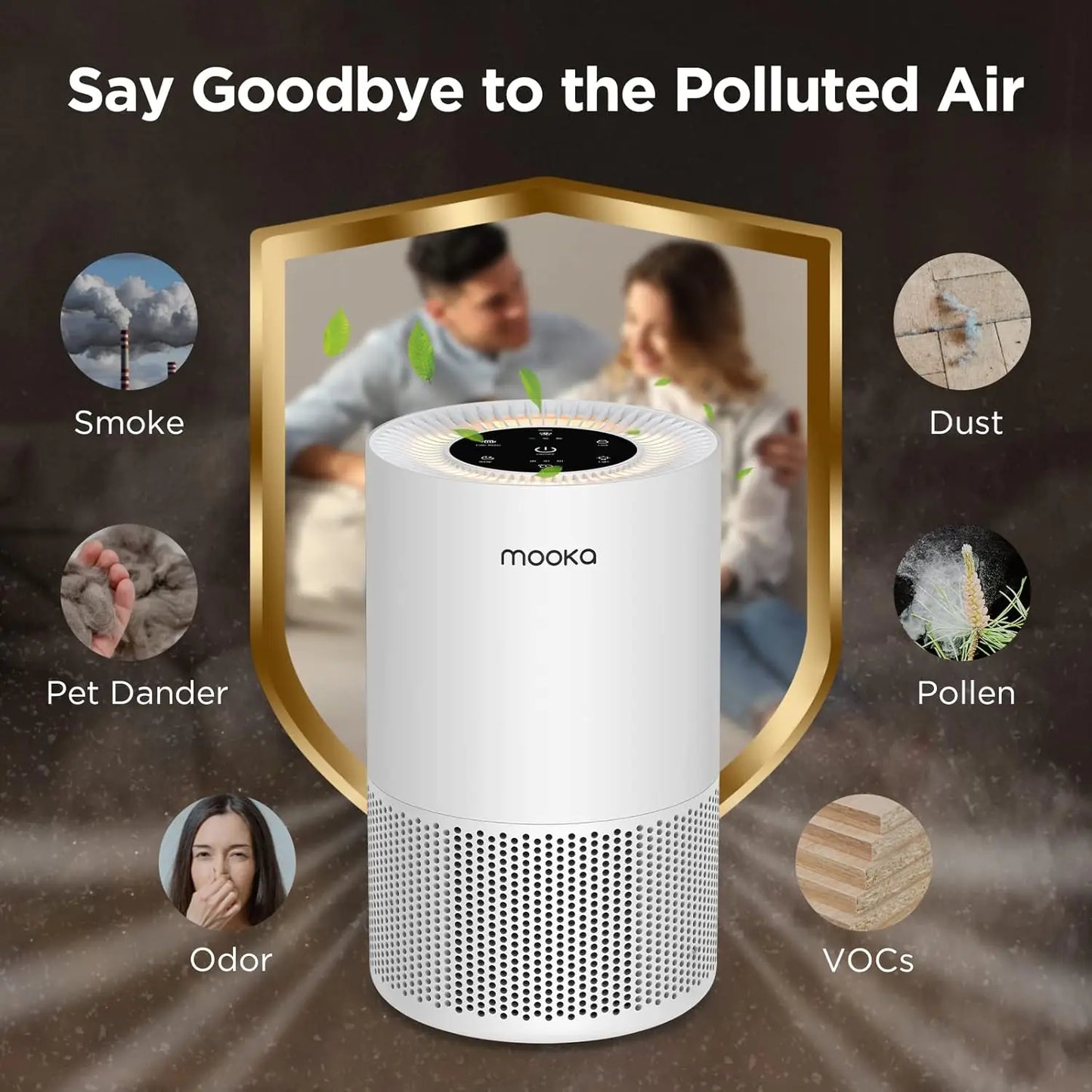Large Room Air Purifier up to 1200ft² with H13 HEPA F