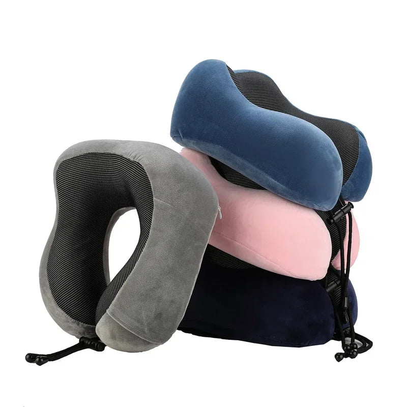U Shaped Memory Foam Neck Pillows Soft Travel Pillow