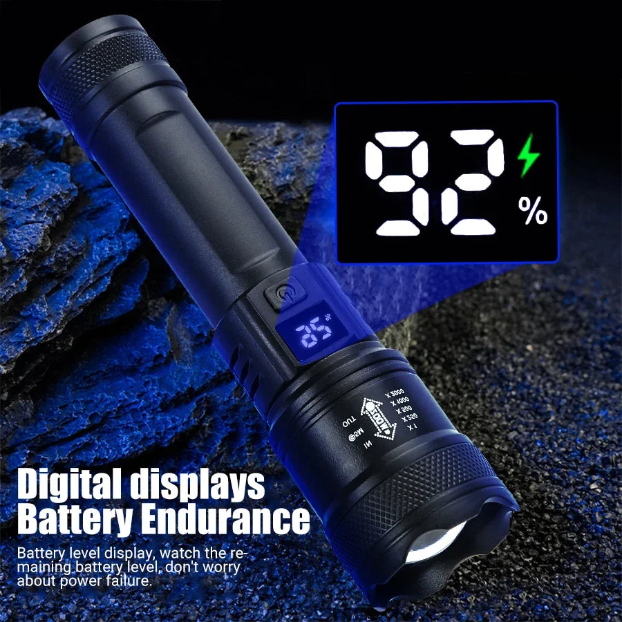 High Strong Power Led Flashlights 2000LM Tactical Torch
