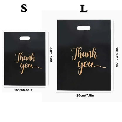 100PCS Thanksgiving Gift Bag Black Product Shopping Bag Candy