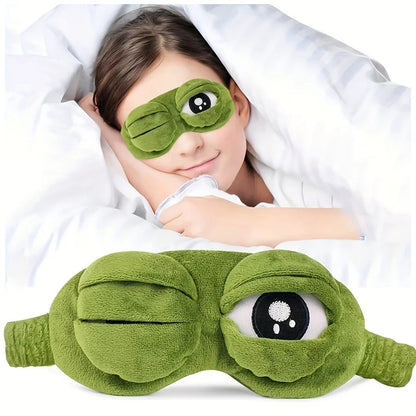 3D Sad Frog Sleep Mask Natural Sleeping Eyeshade