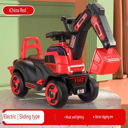 Children Excavator Digging Can Sit To Ride Roller Coasters