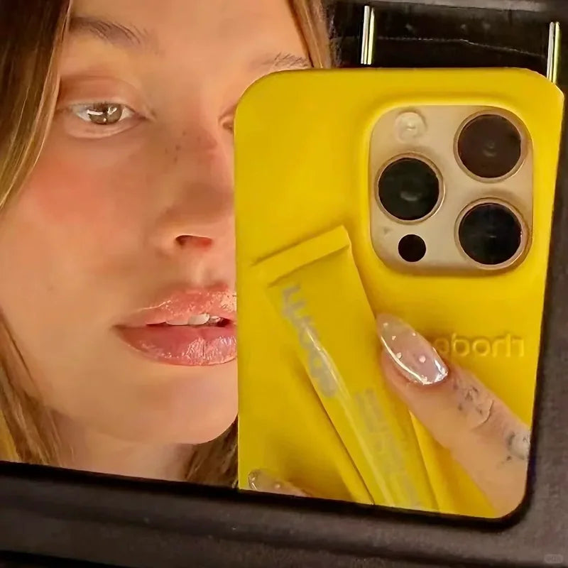 Luxury Lemontini Lipstick Make-up Soft Silicone Phone Case