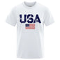 Vintage Usa Flag Street Print Male T Shirts Hip Hop Street
