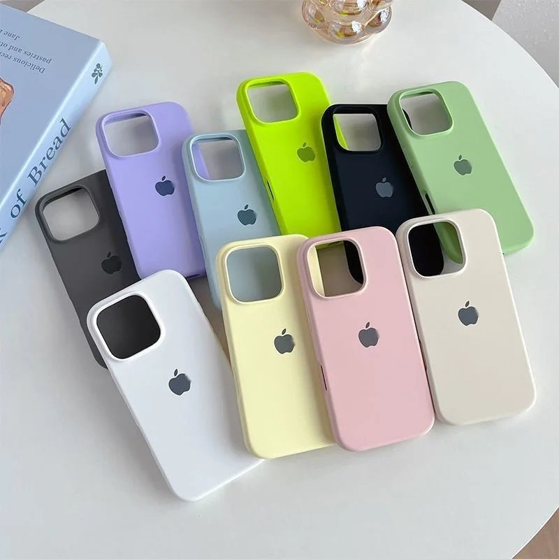 Original Silicone Case For iPhone 13 14 15 16 17 Pro