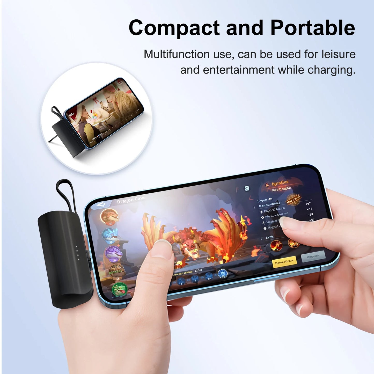 Mini Power Bank Portable 4500mAh Power Phone Charger
