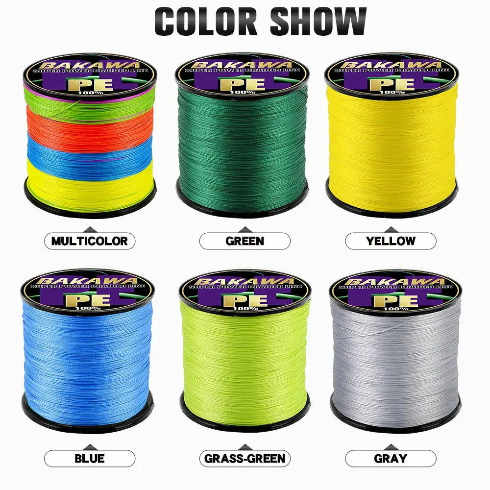 BAKAWA  4 Strands Braided Fishing Lines Multifilament Pesca
