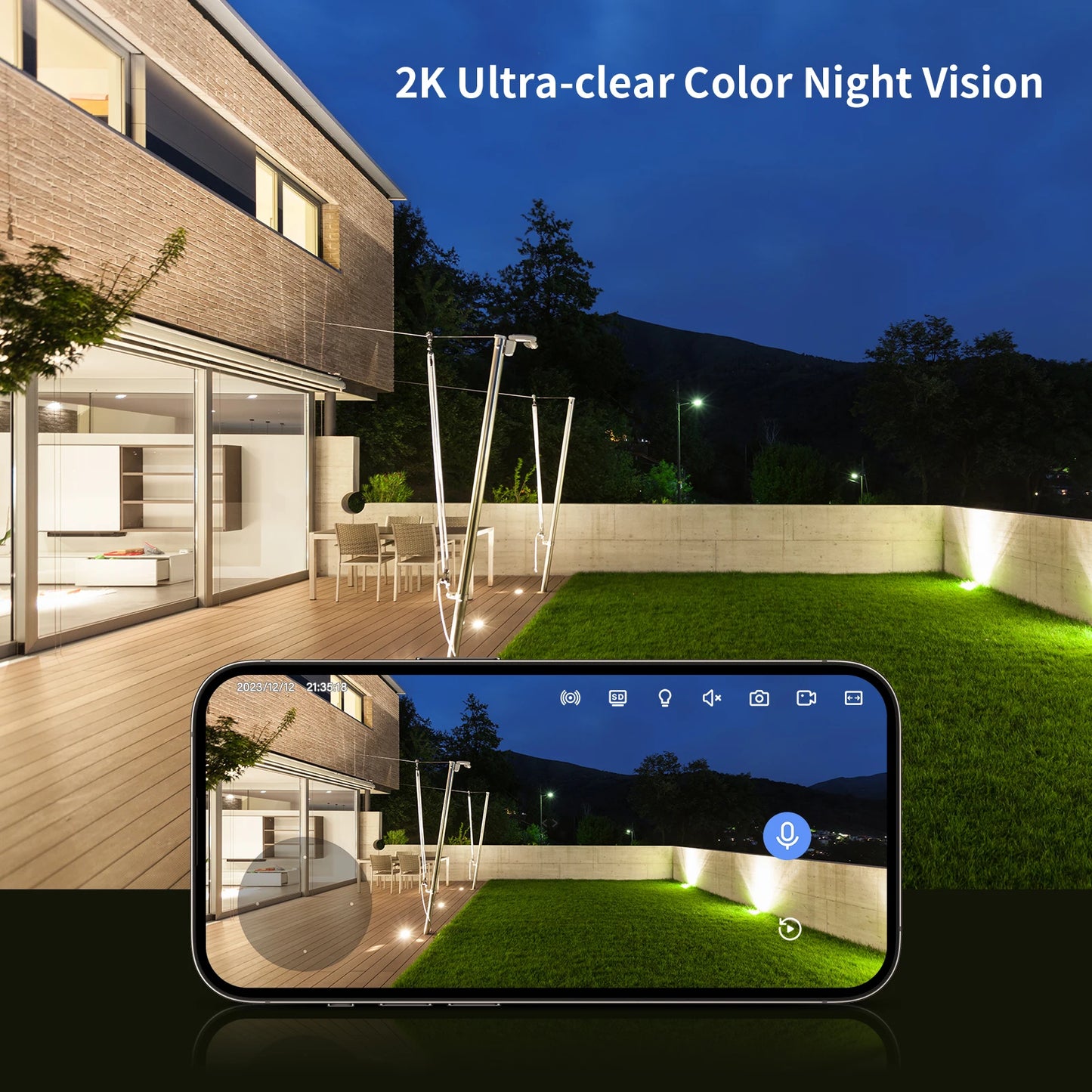 Jennov Outdoor/Indoor Security Cameras 2K HD Wireless WiFi