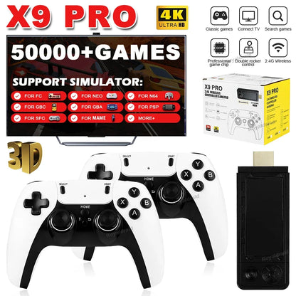 128G 256G X9 PRO GameStick 4KHD TV Video Game Consol 3D Games