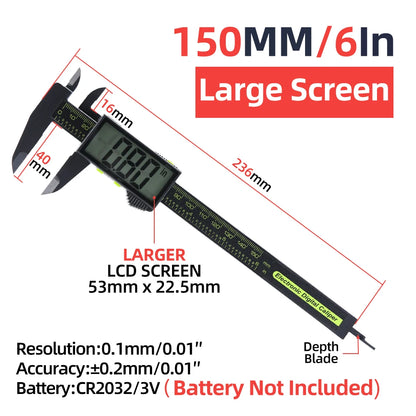 Digital Caliper Electronic Plastic Calipers Vernier Measuring Tool