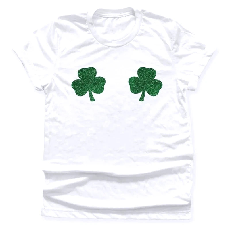 Green Tee Shamrock T-Shirt Funny St Patricks Day TeeS