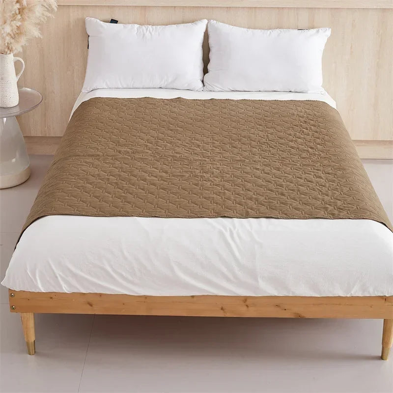 Water Repellent Bedspread on The Bed King Size