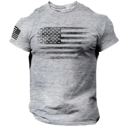 2025 New Gym T-shirt for Men 3d Print USA Flag T Shirt