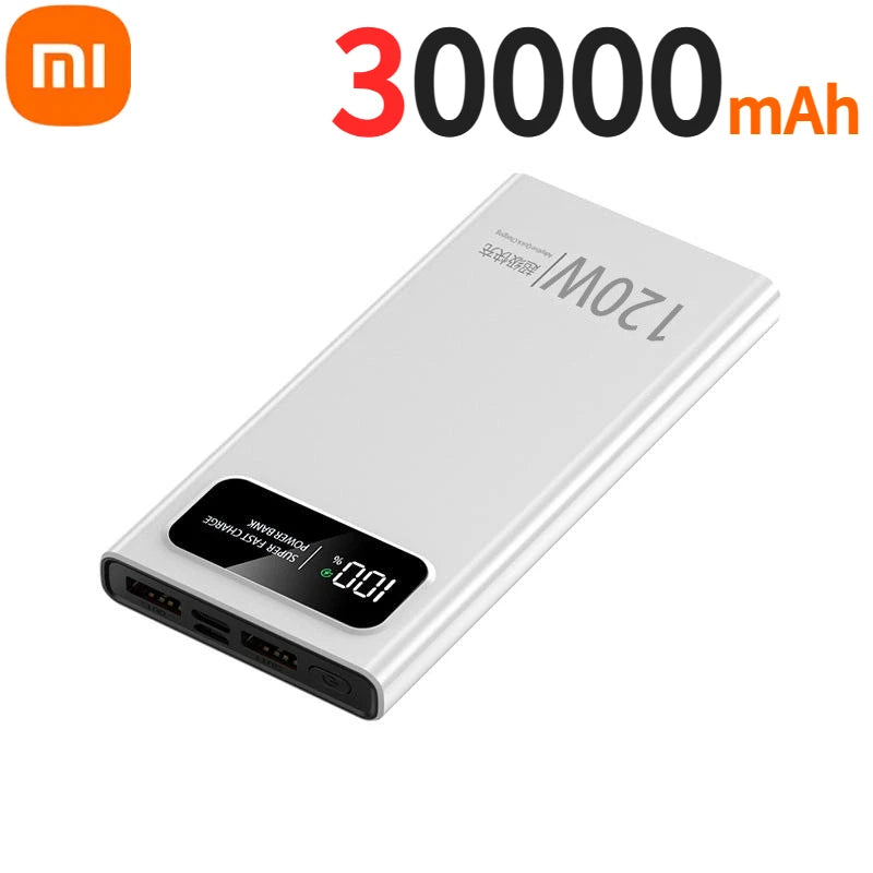 Power Bank 120W Super Fast Charging Battery High Capacity Digital