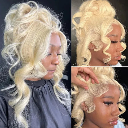 30 40 Inch 13x6 Lace Frontal Wig 613 Blonde Body Wave 13x4 Lace