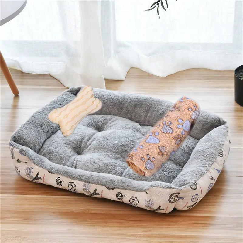 Pet Large Dog Bed Warm House Candy-colored