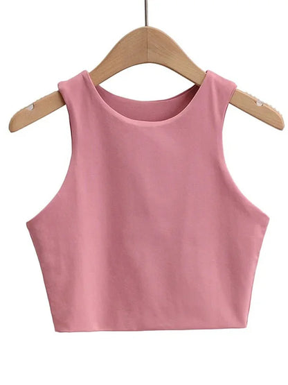 2023 Summer Fashion Women Sexy Slim Tops O-neck